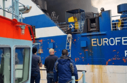 One trucker dead and 10 missing after fire breaks out on Grimaldi ro-ro ferry
